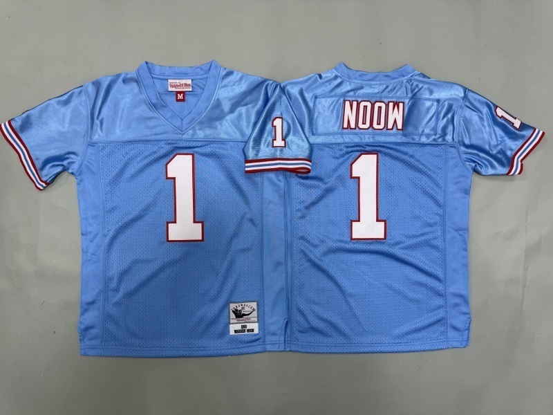 Youth Tennessee Titans #1 Noow Light Blue Throwback Limited Nike NFL Jersey 01